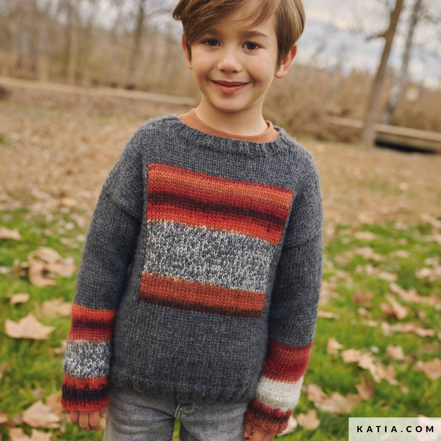 Pattern Knit Crochet Kids Sweater Autumn Winter Katia 6267 16 G