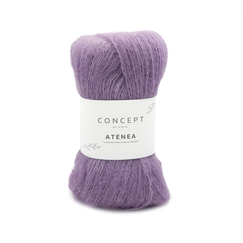 Yarn Wool Atenea Knit Merino Extrafine Cotton Mako Cashmere Lavender Autumn Winter Katia 94 Ptd