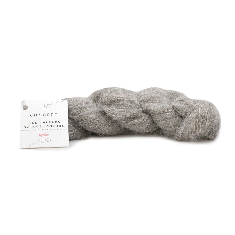 Yarn Wool Silkalpacanaturalcolors Knit Superfine Alpaca Silk Light Mink Autumn Winter Katia 105 Ptd