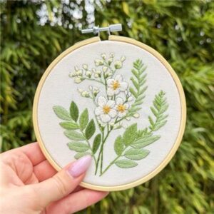 Milpoint Embroidery Kit – Achillea Ptarmica