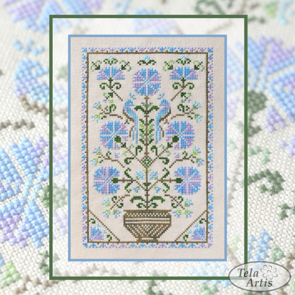 Tela Artis - Tree of Life - Cornflowers Counted Cross Stitch Kit