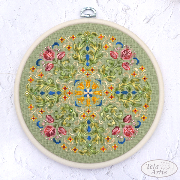 Tela Artis - Bloomy Mandala - Counted Cross Stitch Kit