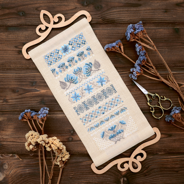 Tela Artis - Cornflower Patterns Counted Cross Stitch Kit - Image 4