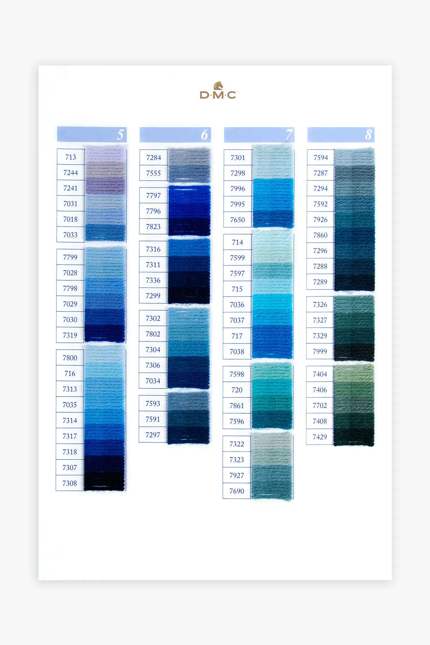 DMC Tapestry Wool - Blues | Greens