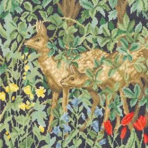 Bothy Threads – Greenery Deer by Morris & Co. Cross Stitch Kit – Pre-Order